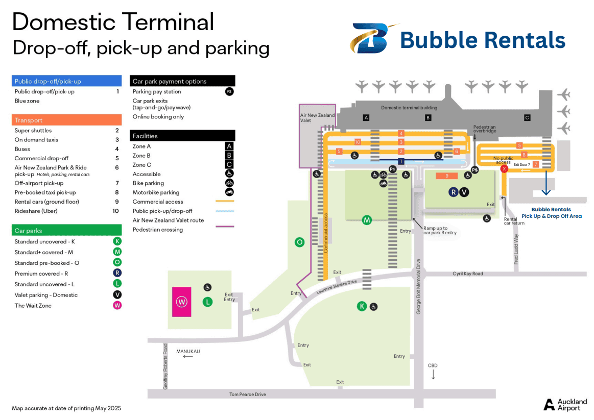 Auckland Airport Domestic Free Shuttle Pickup