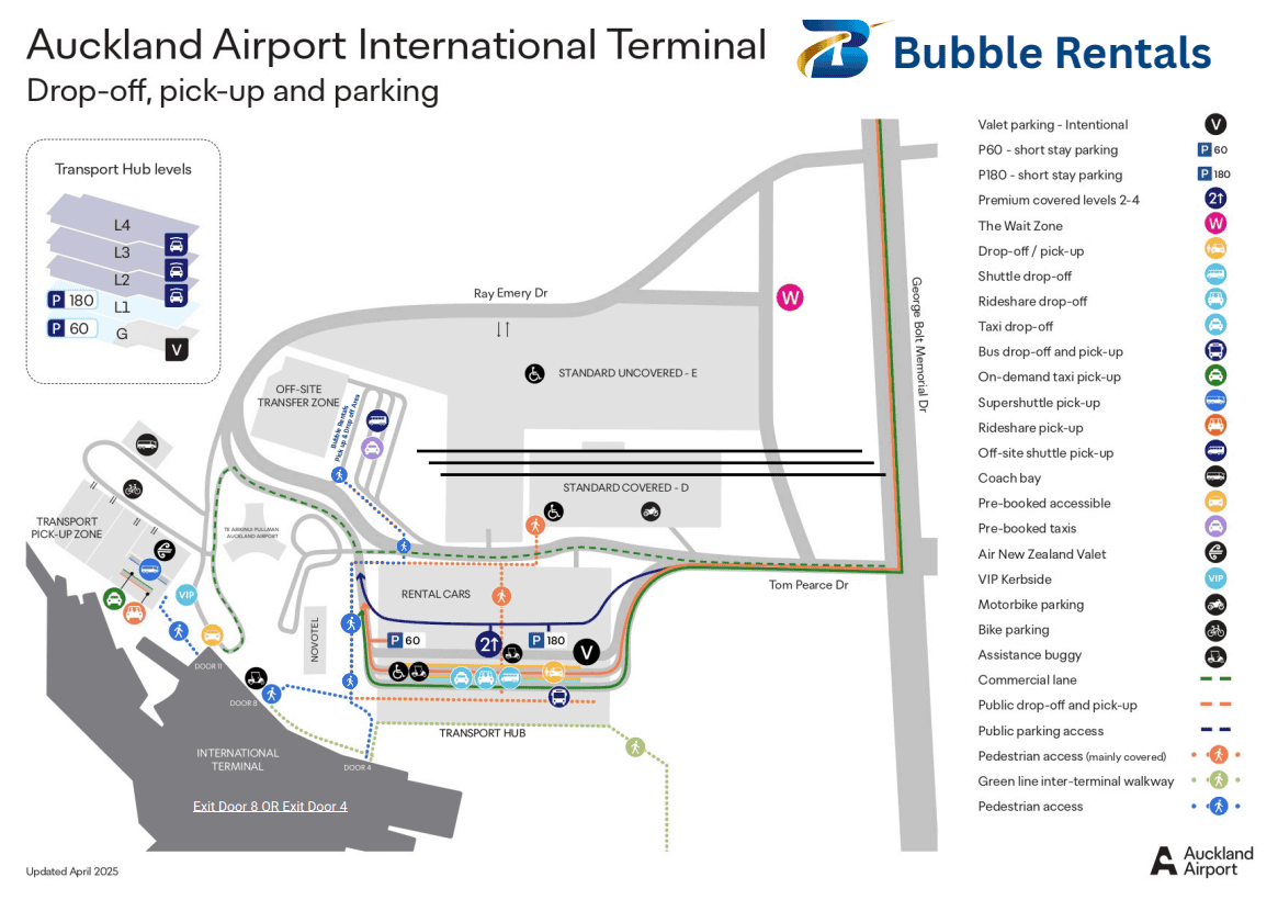 Auckland Airport International Free Shuttle Pickup