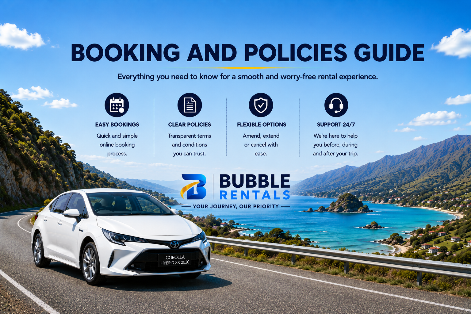 Booking Amendments, Early & Late Returns and Privacy Policy